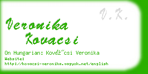 veronika kovacsi business card